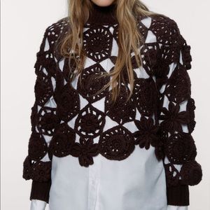 Zara Crochet Knit Sweater